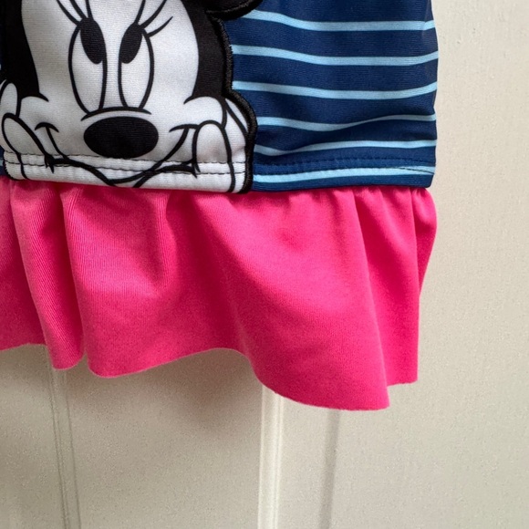NWOT Disney 2T Girls Blue and Pink Minnie Mouse & Fifi Bikini Top Bathingsuit - Picture 3 of 5